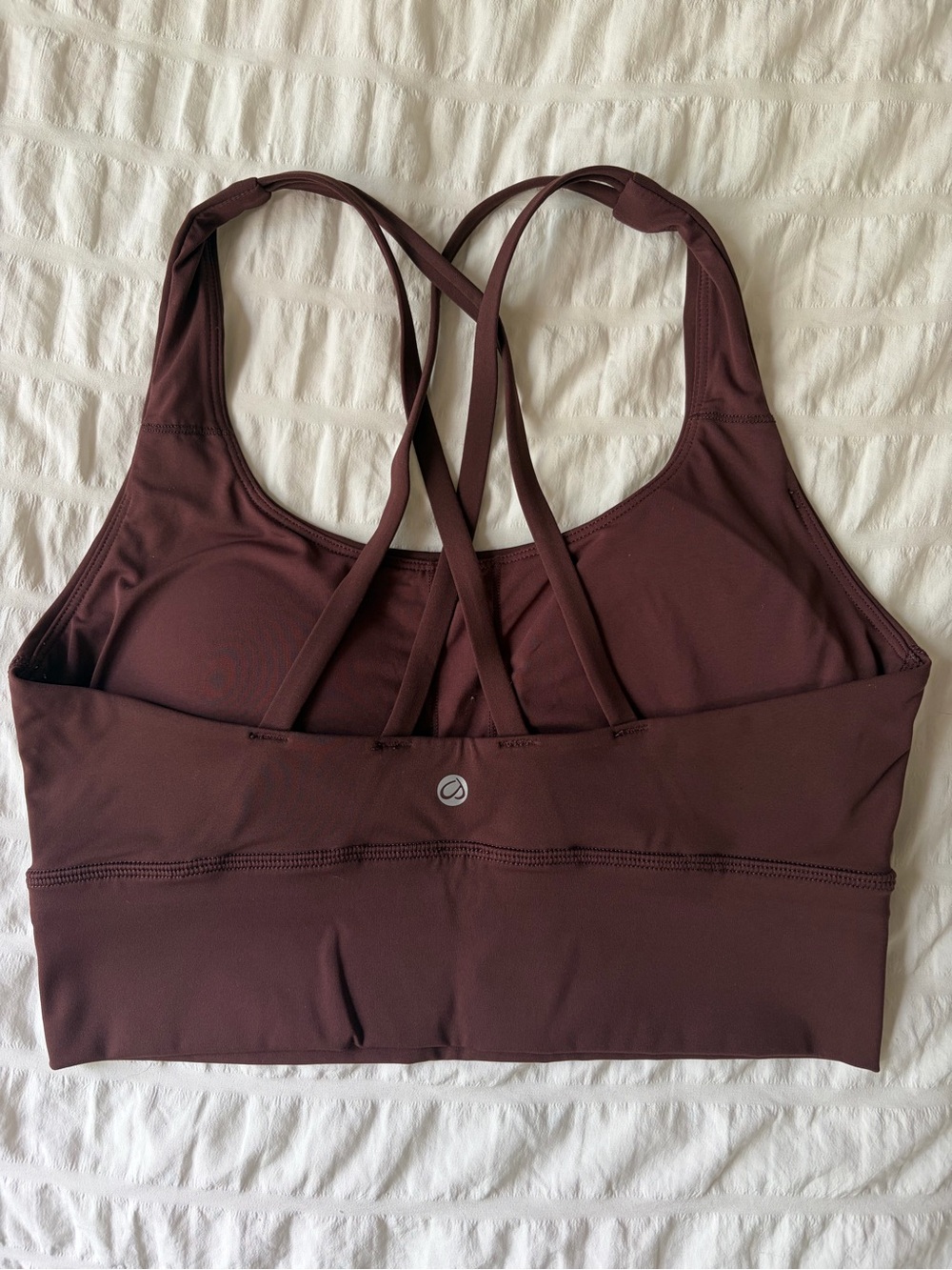 CRZ Yoga Strappy Longline Sports Bra - Deep Brown - Picture 2 of 4